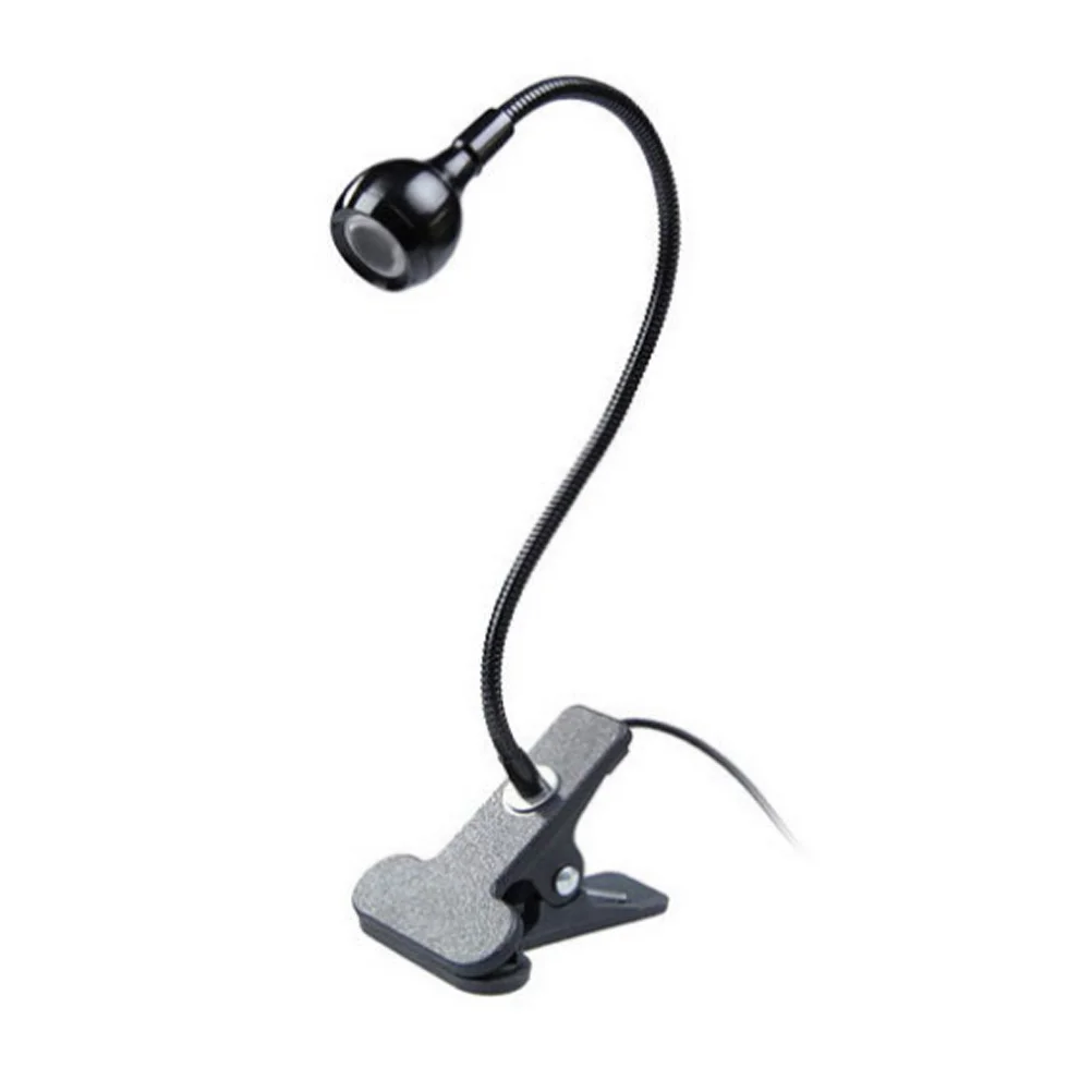 Lámpara de lectura con protección ocular Flexible Usb, luz Led con Clip de 3W para mesita de noche, escritorio de ordenador, lámpara de viaje con cuello de cisne para el hogar, bolsa portátil