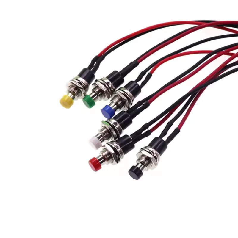 10 installation holes 7mm small button switch, PBS-110/111, self-resetting, normally open/normally closed, with XH2.54 terminal