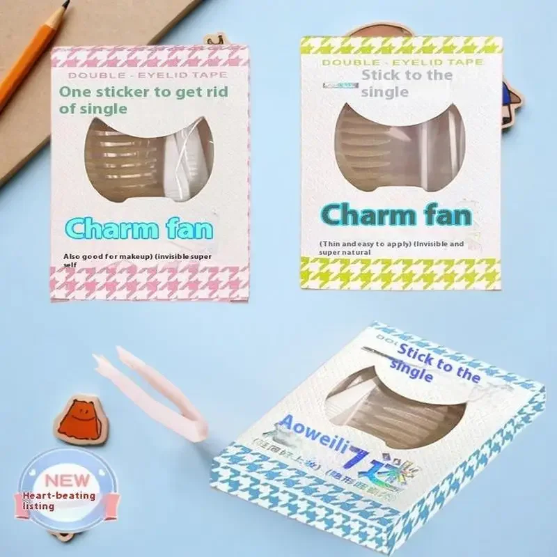 90 ลายLiftแถบเครื่องมือแต่งหน้าความงามเทปตาสองชั้นลูกไม้ตาข่ายสติกเกอร์ตาที่มองไม่เห็นสติกเกอร์ตาSelf-Adhesive Fiber