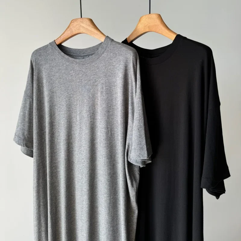 Abito t-shirt in cotone premium di alta qualità Abiti da donna grigi