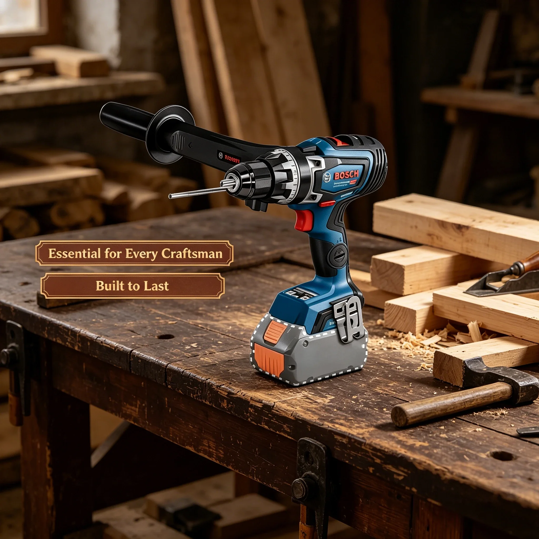 BOSCH GSR 18V-150 C Professional Heavy-duty Cordless Screwdriver, Keyless Chuck with Metal Belt Clip Construction Tool