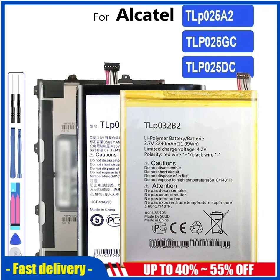 BatteryTLP025GC TLP025DC TLP025A2 For Alcatel One Touch POP C9 Pixi 4 (7) 3G 9003X 9003A 6.0 OT 8050D/9001D Pop 3 (5.5) 5054A