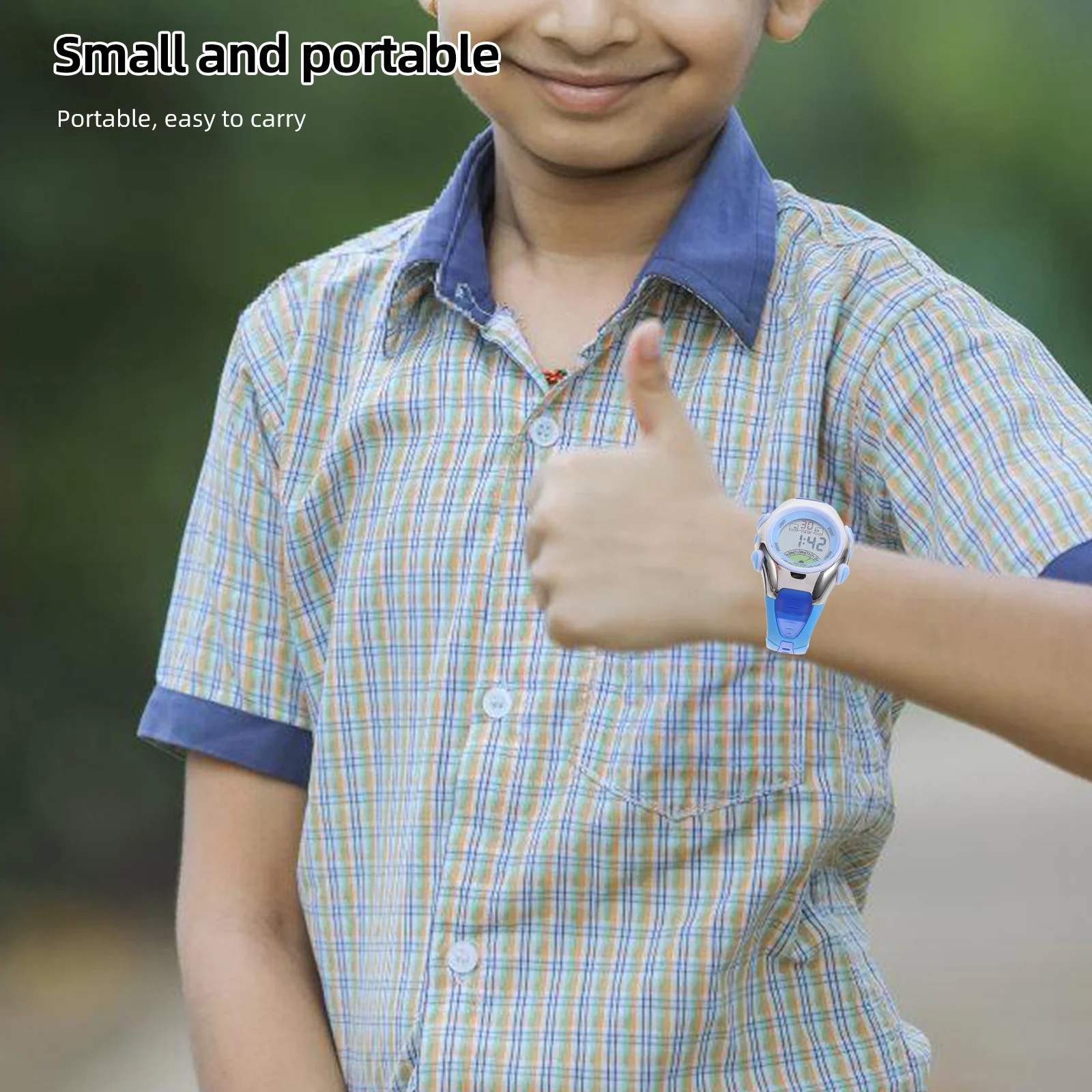 Pse-219 防水 LED デジタル スポーツウォッチ ブルー 耐久性のある硬質プラスチック ラバーバンド 表示 月 日 週 時 分 秒