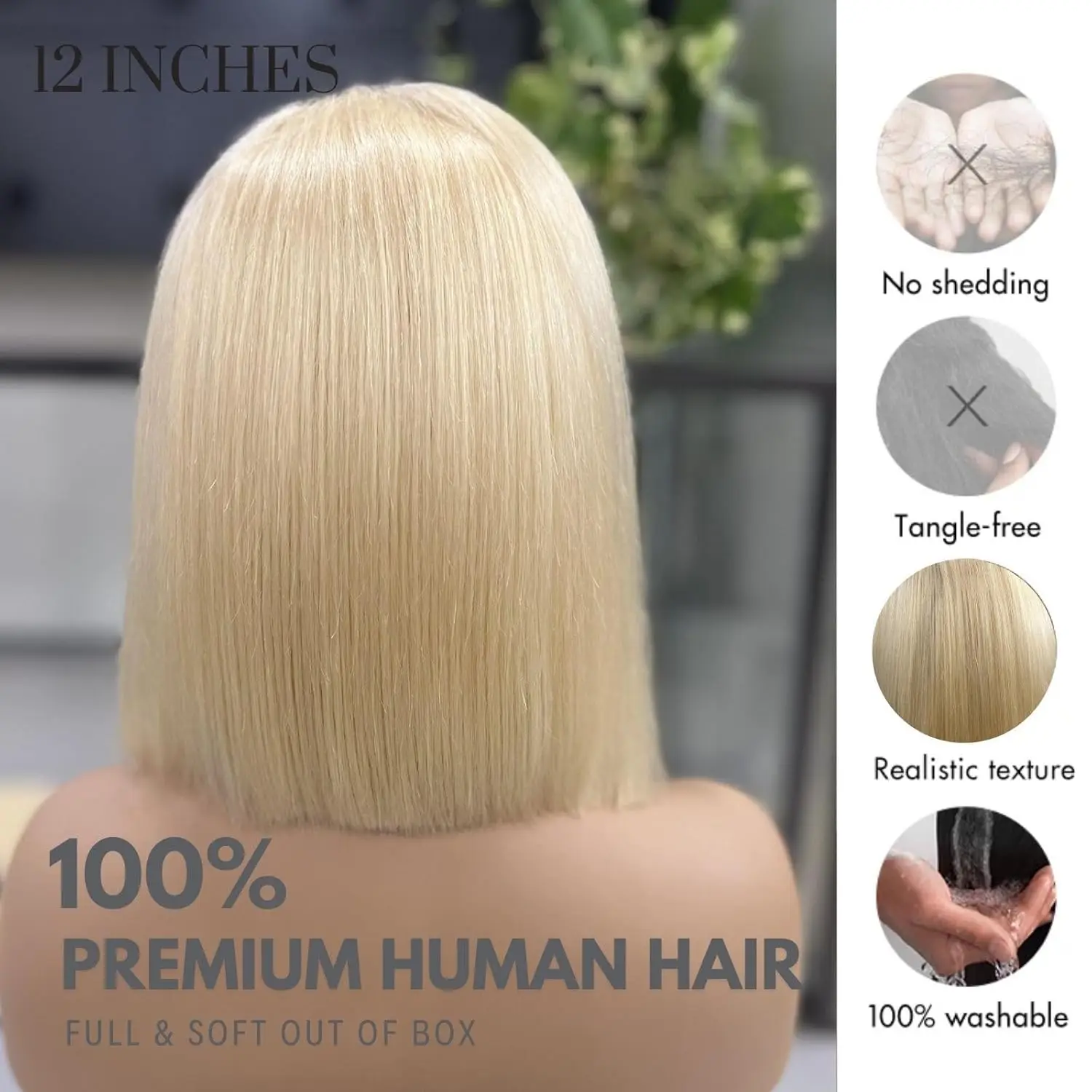 Peluca Bob corta rubia 613, pelucas de cabello humano con encaje Frontal transparente, peluca Frontal de encaje de corte de color recta 13X4 13x6 5x5