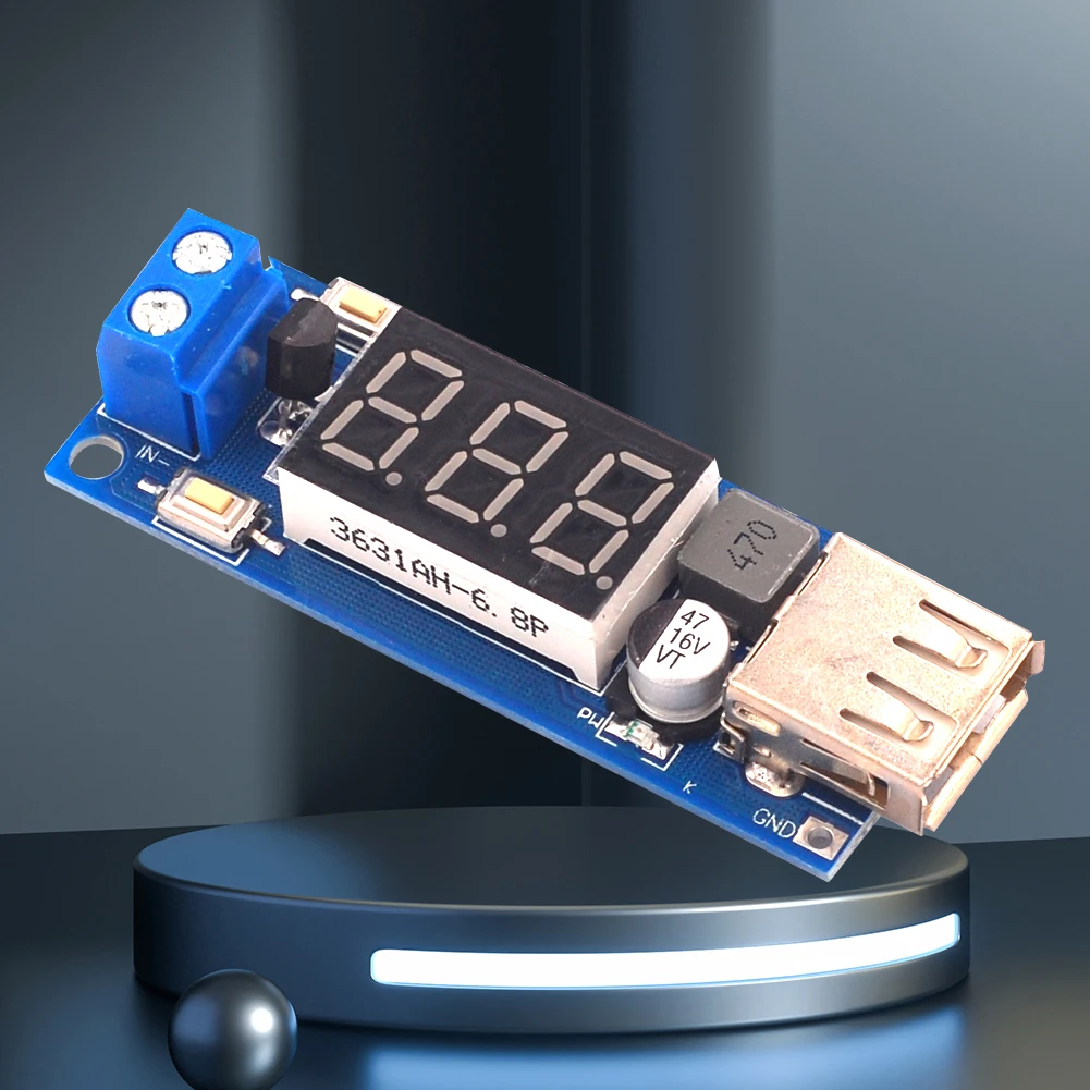 12V zu 5V Buck Converter DC 3A Step Down Converter LED Digital Display Volt Transformator USB Netzteil modul