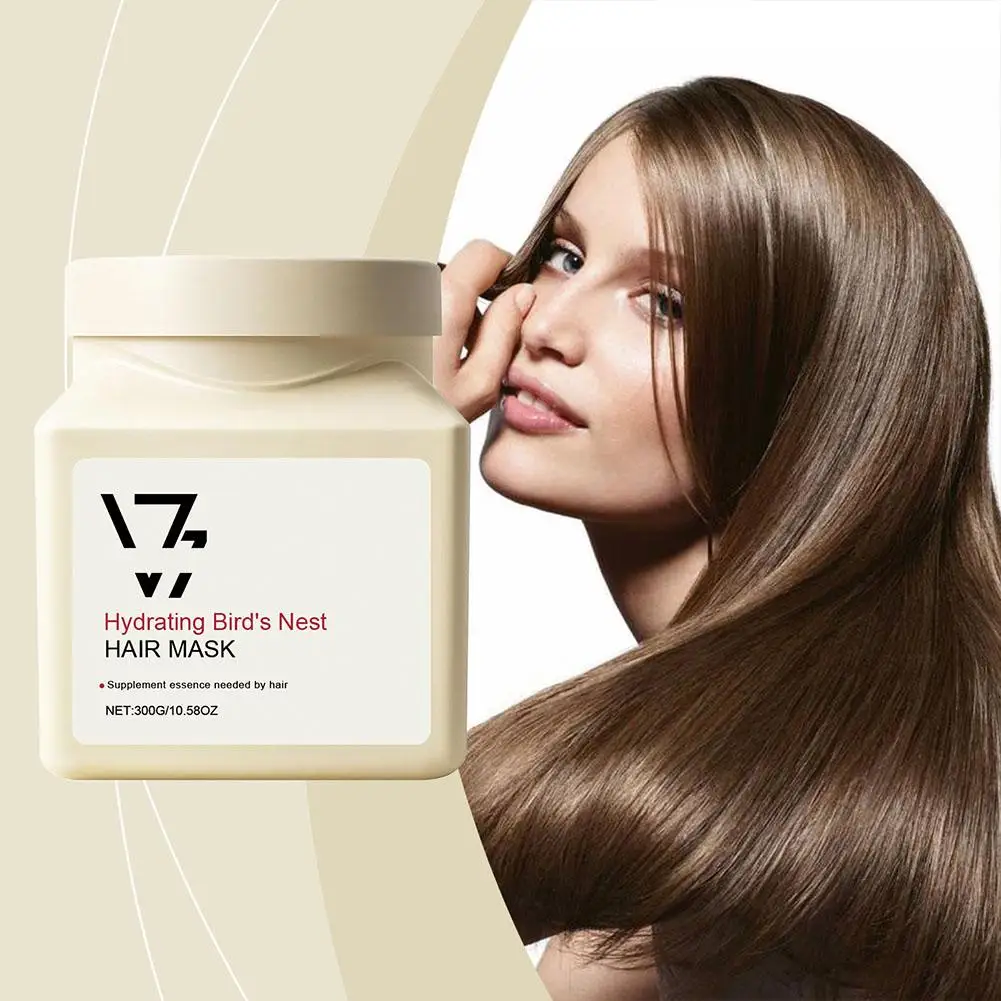 V7 Pelo de Nido de Pájaro de curado con agua: repara el cabello seco, rotura el cabello dañado antifrizz, tratamiento al vapor, reduce el gratis G6r1