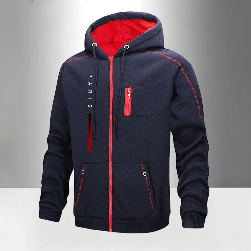 Chaqueta de hombre Paris Printing con cremallera, abrigo informal de calidad, sudadera tipo cárdigan, sudadera con capucha deportiva, ropa para oficina, hogar y calle, ¡Gran oferta!