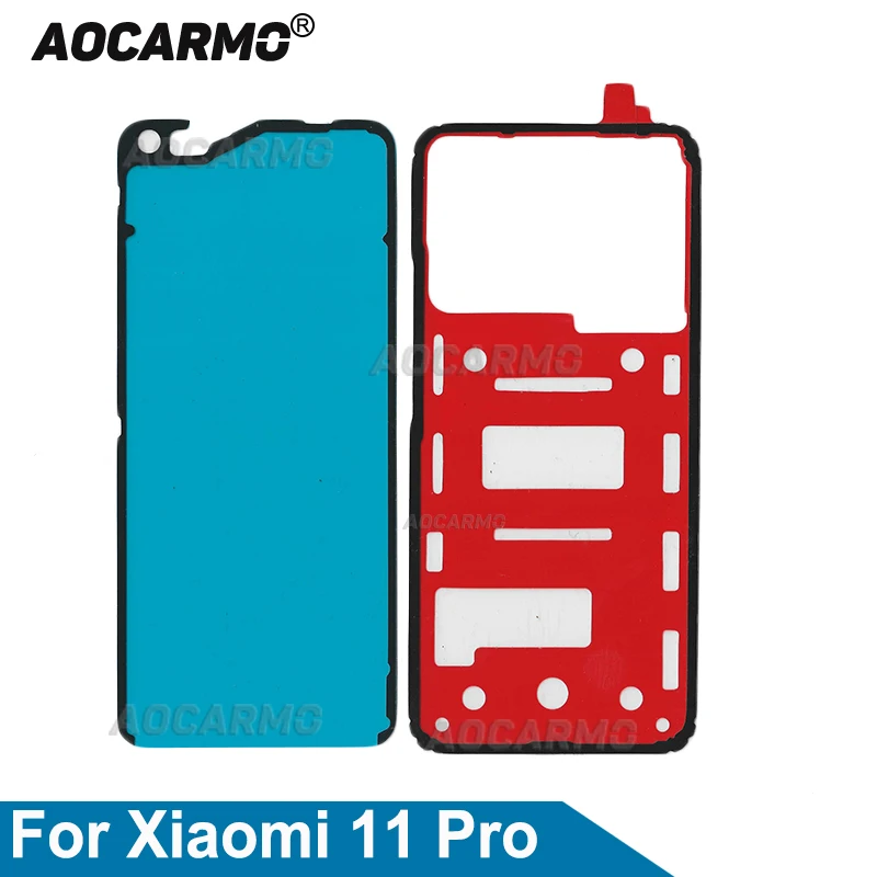 

Задняя клейкая лента Aocarmo для Xiaomi 11T Mi 11 Pro, задний корпус и передняя ЖК-наклейка, замена клейкой ленты