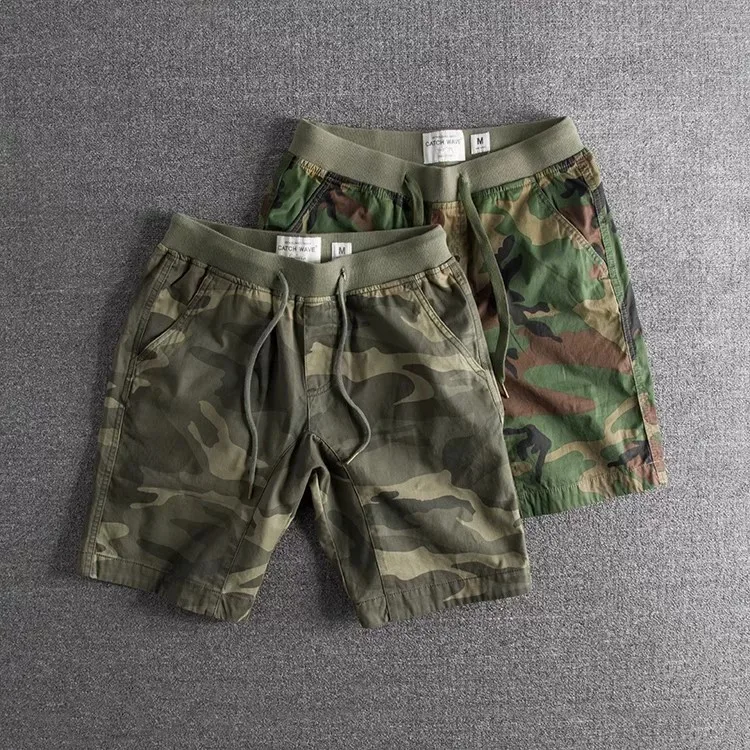 

2026 New American Casual Camouflage Workwear Shorts Men Summer Loose Five-Quarter Pants Youth Fashion Straight Leg Trousers