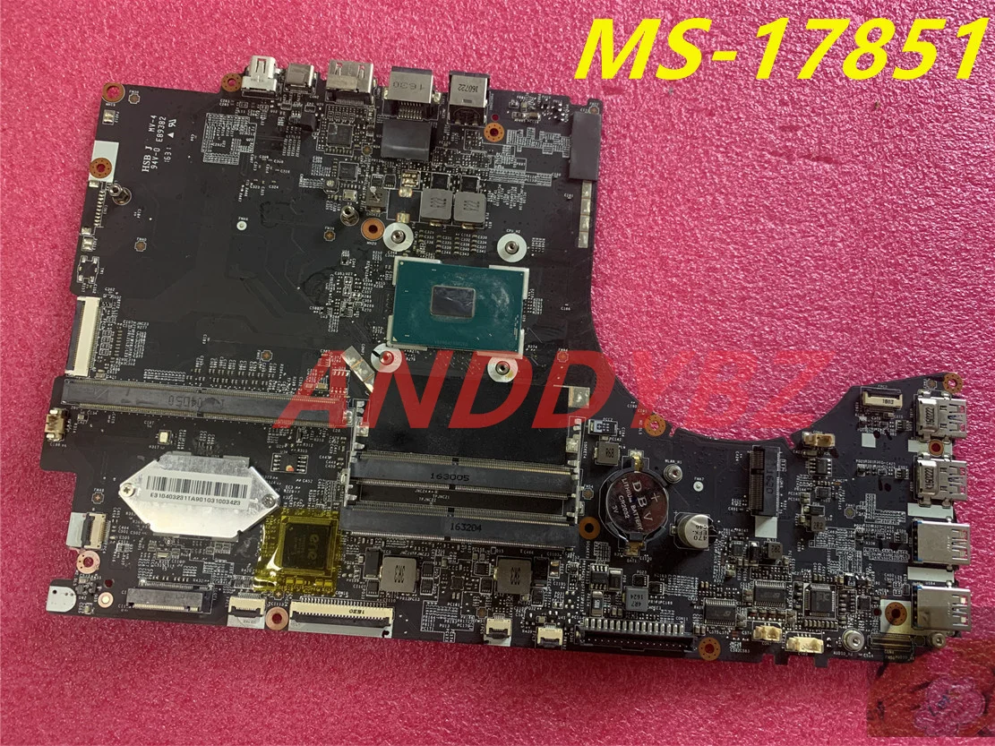 Used MS-17851 VER 1.0 For MSI GT72  GT72VR Notebook CPU Motherboard I7-6700HQ DDR4 100% Works Perfectly