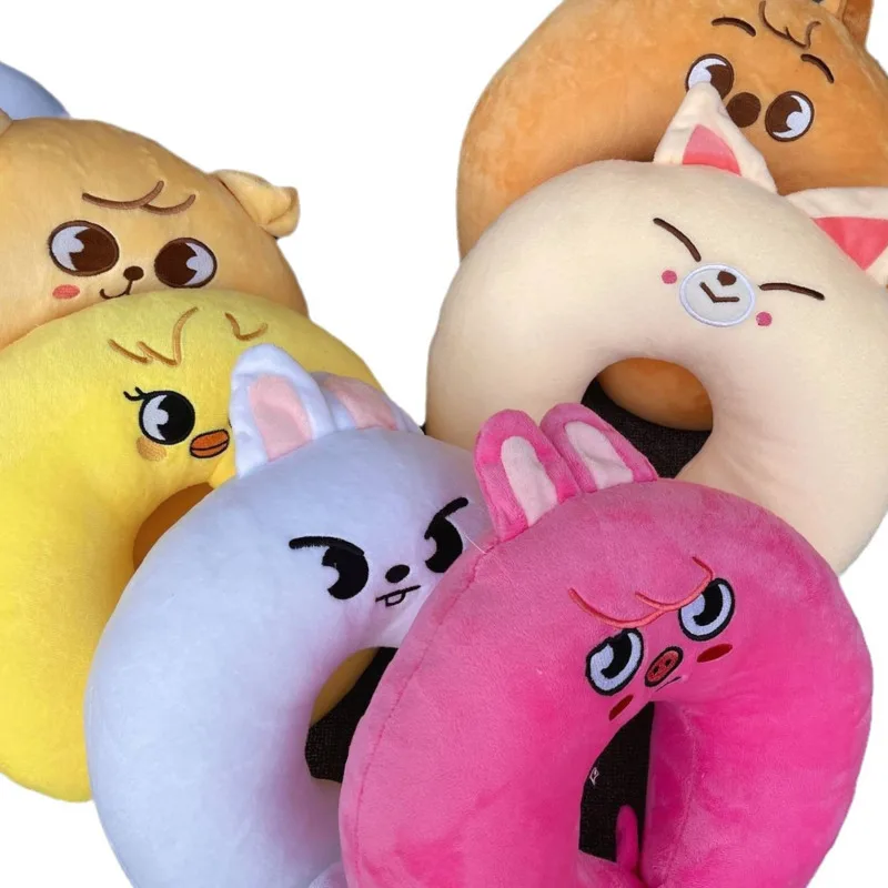

SY Stray Children Cartoon U-Pillow Star Same Surrounding For 5-STAR Cartoon U-Pillow Napping Flight Pillow Home Cervical Pillow