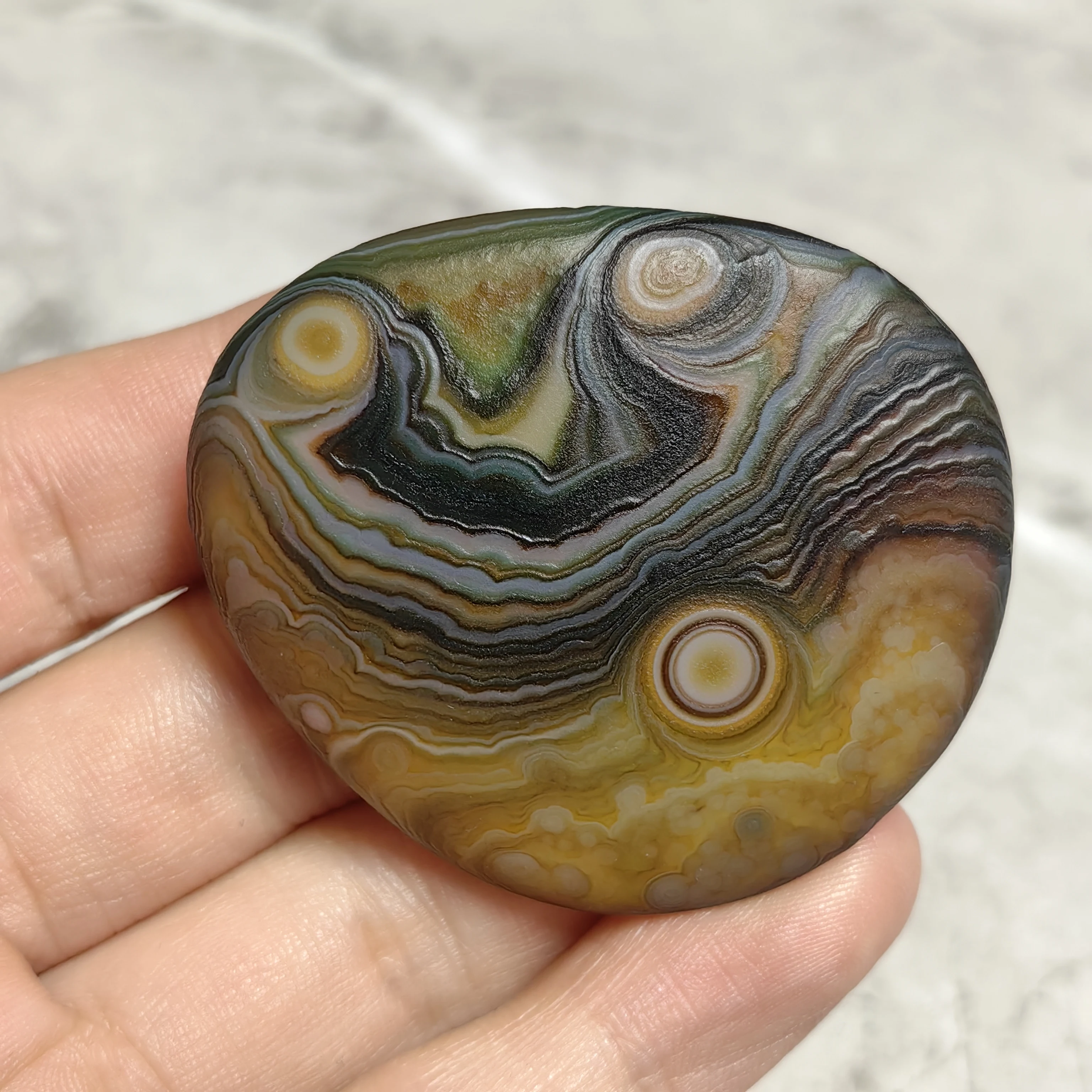 

Pure Natural Wishing Divine Eye Agate Rough Stone for Good Luck Attract Wealth Reiki Healing Meditation DIY Amulet Jewelry Decor