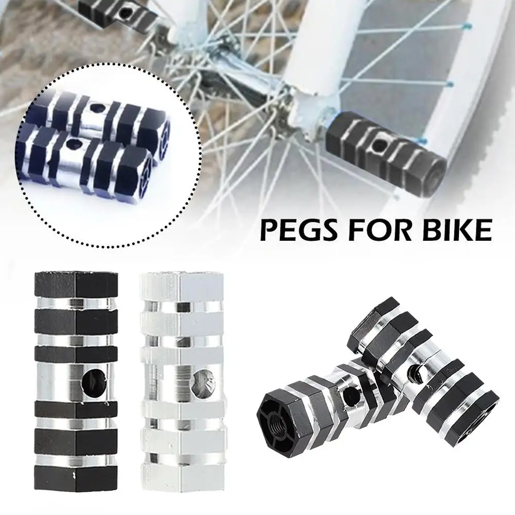 

1 Pair Bicycle Rear Axle Pedal Hexagonal Nonslip Bicycle Equipment Pegs Foot Front Axle Riding Pedal Rear Bicycle Accessori B8T3