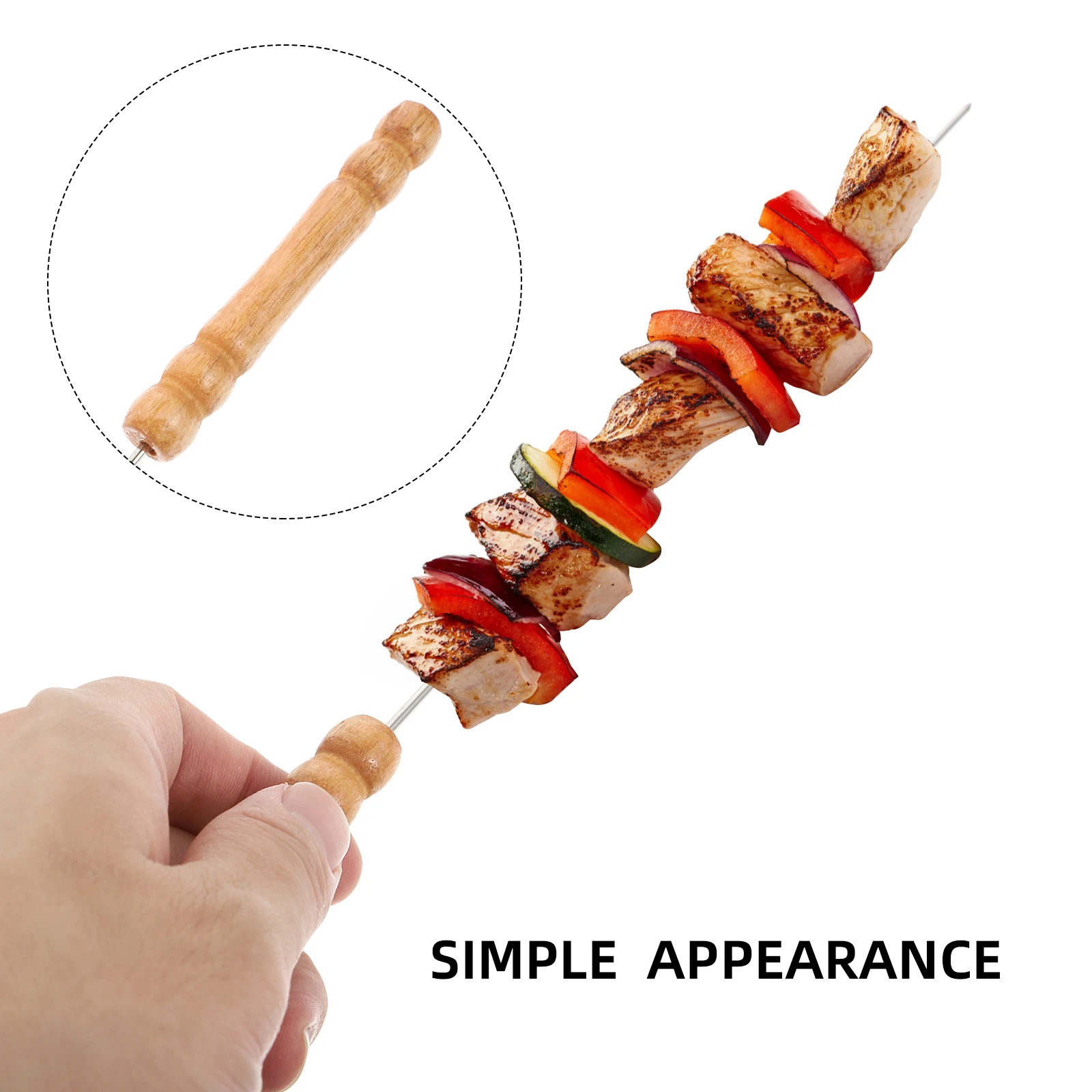 

30 Pcs BBQ Skewers Set Stainless Steel Barbecue Grill Meat Tools Reusable Durable Easy Clean High Temp Kitchen Party Accessories