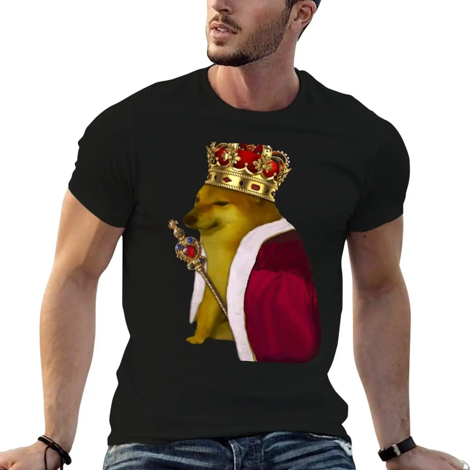 

Cheems king T-Shirt t shirt man luxury man t shirts for men anime tshirt T-shirt