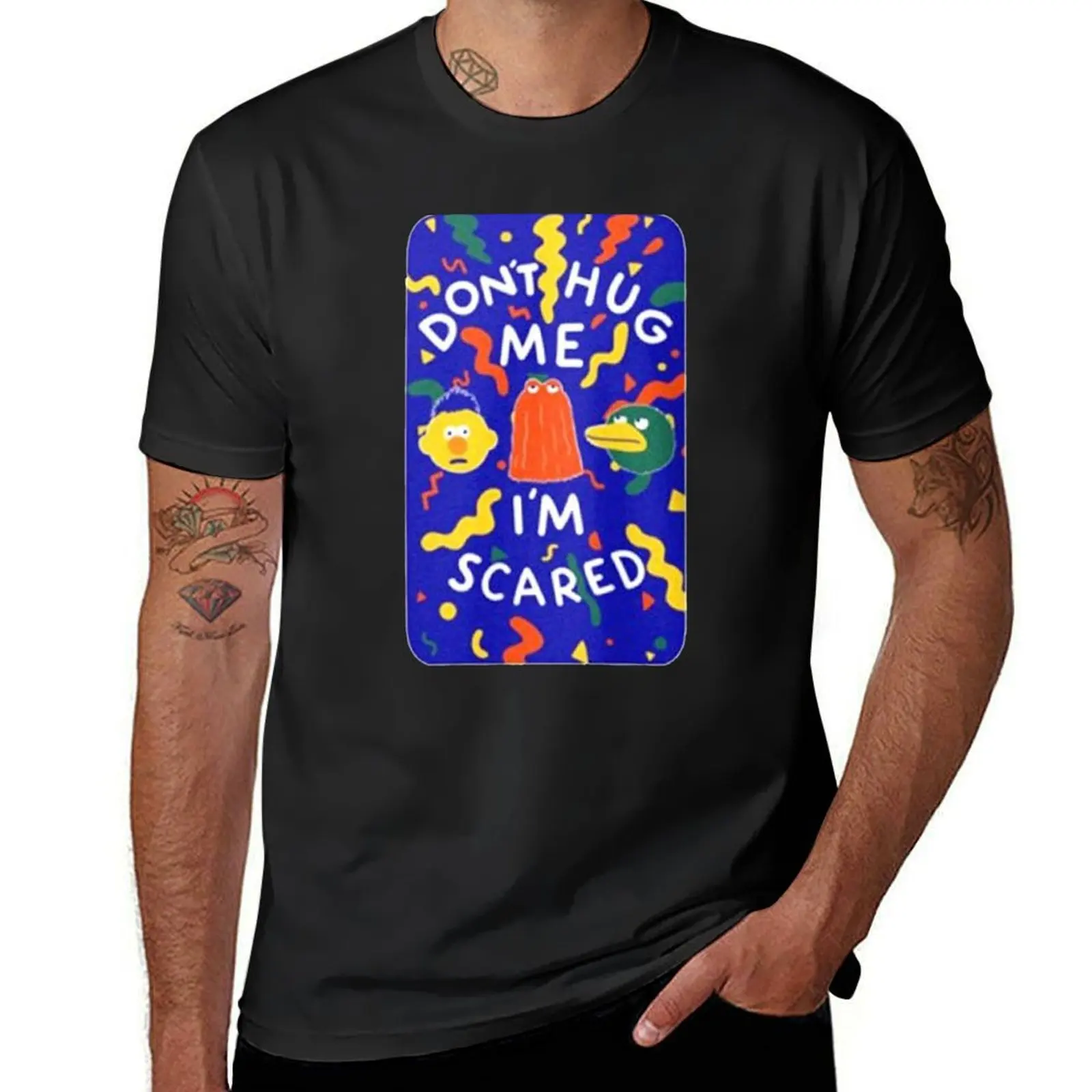 

Don_t Hug Me I_m Scared T-Shirt for a boy customizeds shirts graphic tees oversizeds T-shirts for men cotton