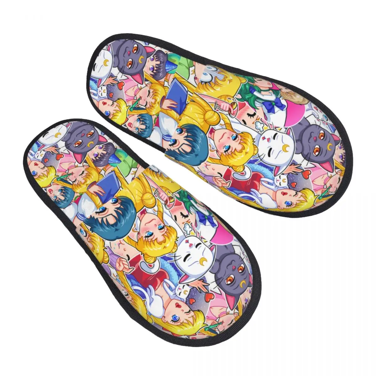 

Милые тапочки для спальни с рисунком моряков и луны для девочек с тапочками из пены с эффектом памяти, подарок для женщин и мужчин, домашняя обувь с противоскользящей подошвой