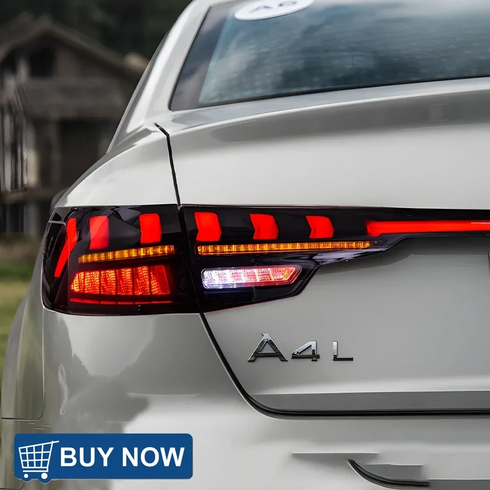 

Upgrade High Quality LED Car Rear Back Lamps Assembly For Audi A4 A4L B9 2017-2024 Dynamic Through Taillights Tool Accessories