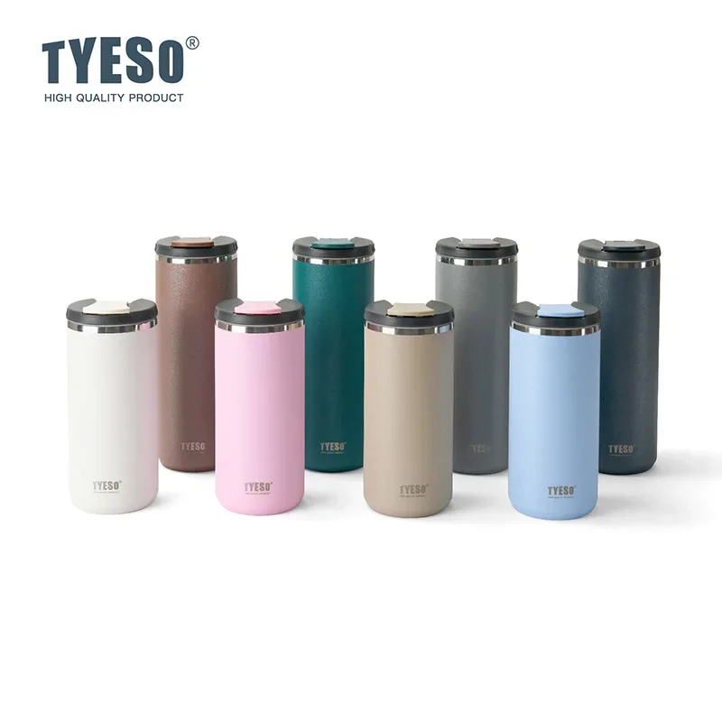 Tyeso Premium 304 Stainless Steel Travel Tumbler Large Capacity Office Car Cup Insulated Drinkware Portable for Hot Cold Drinks