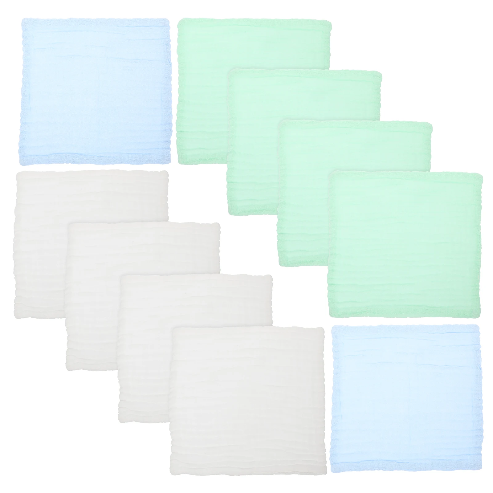 10pcs Baby Washcloths Muslin Soft Gentle Drool Towel Face Cloth Burp Cloths For Toddler Newborn Skin Use