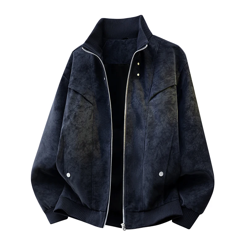 PU Leather Jackets Men Clothes 2026 Autumn New Plus Size 5XL-M Vintage Faux Leather Biker Jacket Men's Casual Coats Long Sleeve