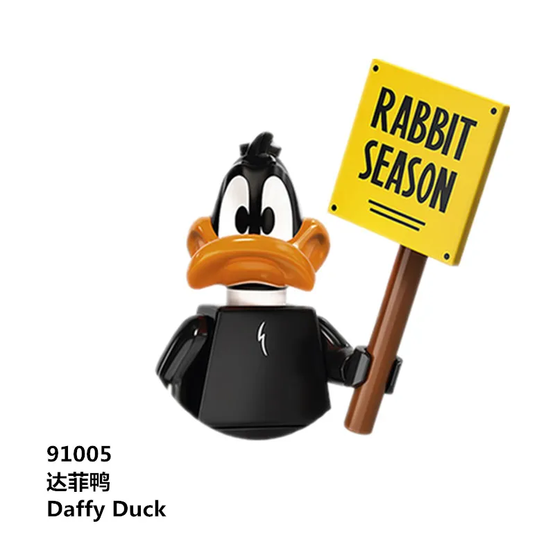 Disney Animated Cartoon Block Bunny Bunny And Daffy Duck Mini Action Doll Assembly Block Children\'s Birthday Gifts