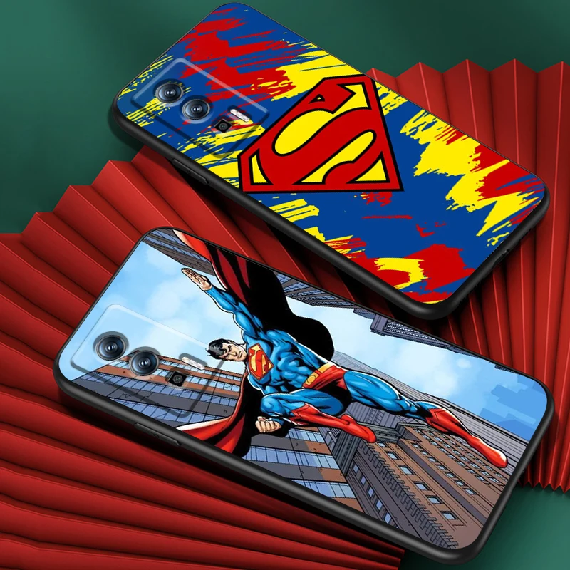 Luxury S-Supermans Comics Cool For Xiaomi Redmi 9A 9C 9AT 10C 9 9T 10 12C 13C A3 12 K60 A1 K50 K40 5G Black Back Phone Case