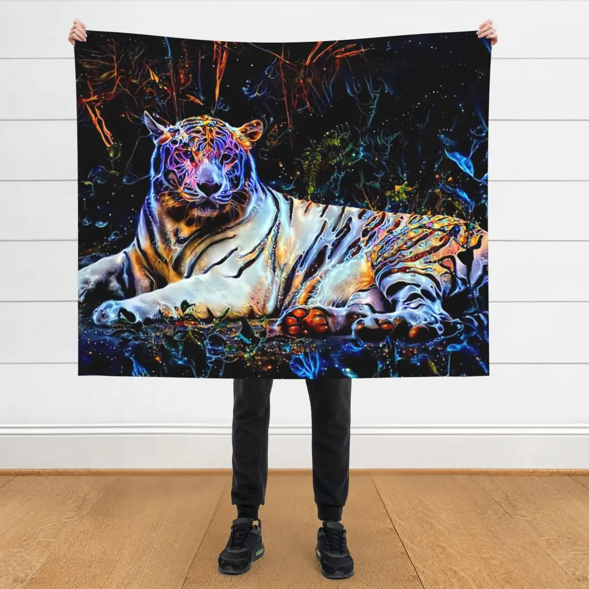 

Dreams of a Celestial Tiger Throw Blanket Winter beds Softest Multi-Purpose Sleeping Bag Blankets