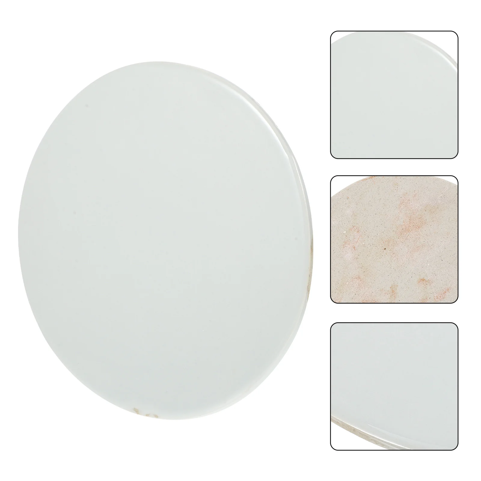 

Pottery White Body Chip Chips Blank Round Ceramic Unfinished Plate Hand-painted DIY Ceramics