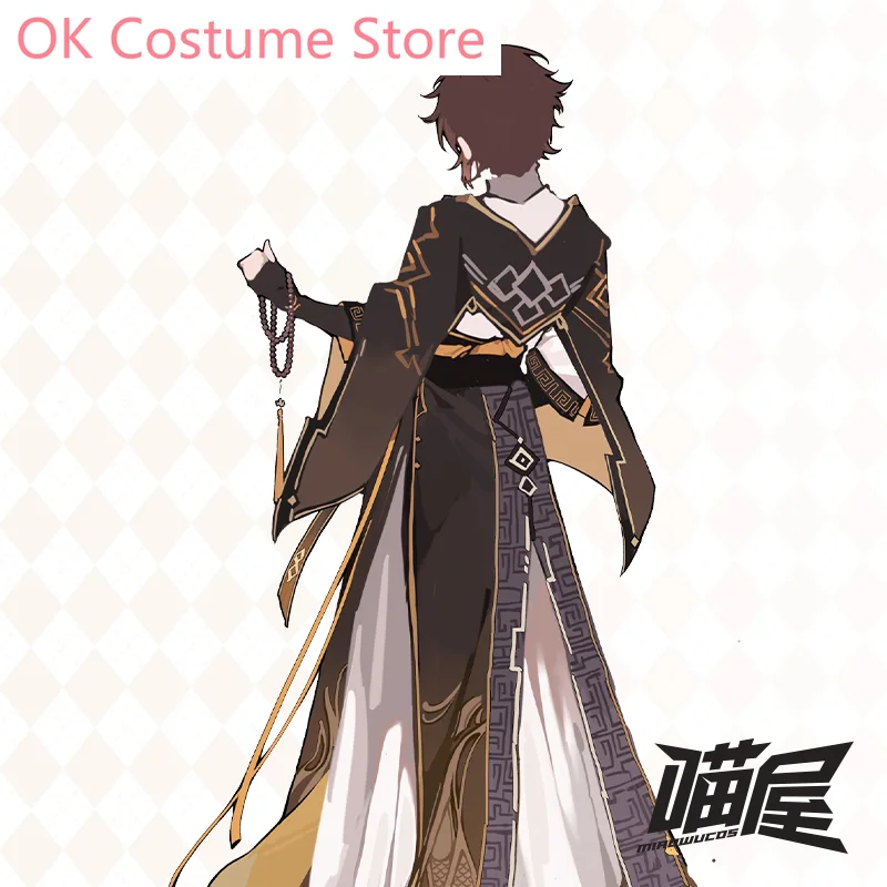 Genshin Impact Zhongli Game Suit Gorgeous Handsome Uniform Cosplay Costume Halloween Party Role Play Outfit Men