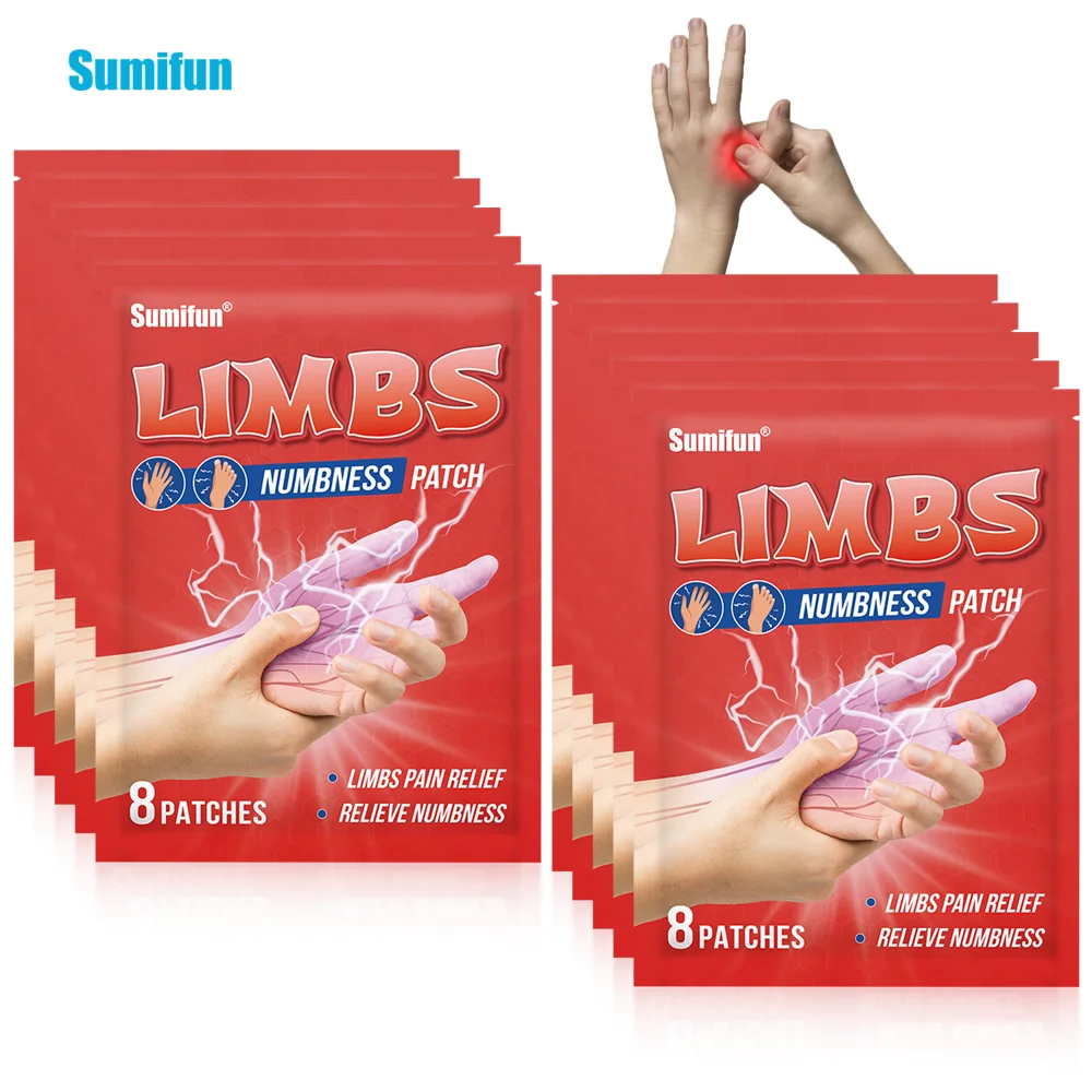 

8-80Pcs Sumifun Limbs Numbness Patch Hand Foot Numbing Cramp Pain Relief Sticke Thigh Shank Muscle Analgesia Health Care Plaster