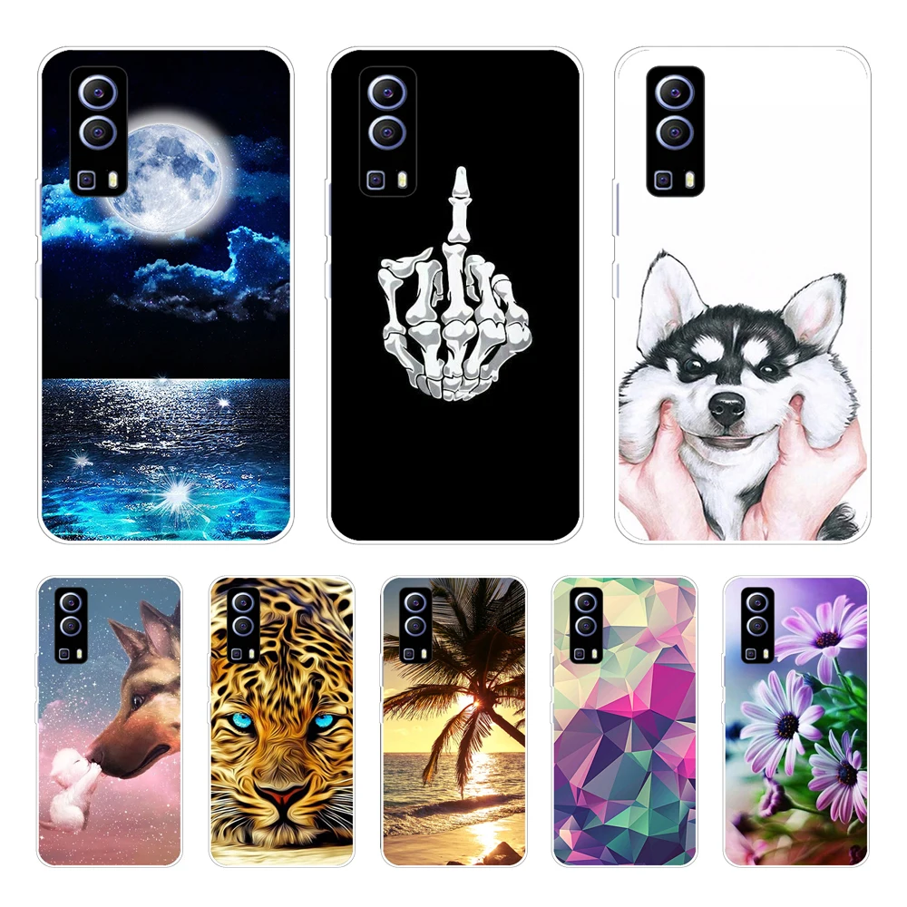 For vivo Y72 5G Case Soft silicone Back Cover For vivo Y72 5G V2041 Phone Cases vivoY72 Y 72 5G Case Shockproof black tpu case