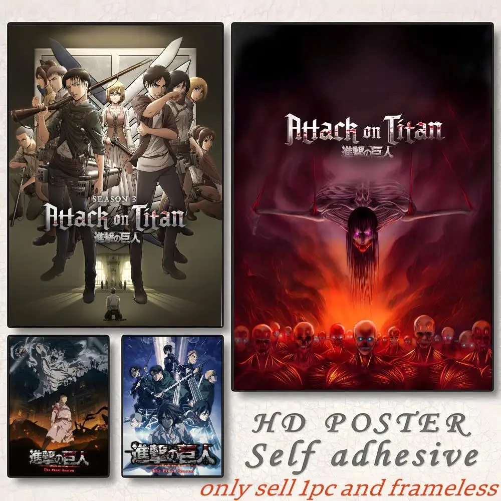Attack On Titan Anime Poster Painting with prints Home bedroom living room decoration gift