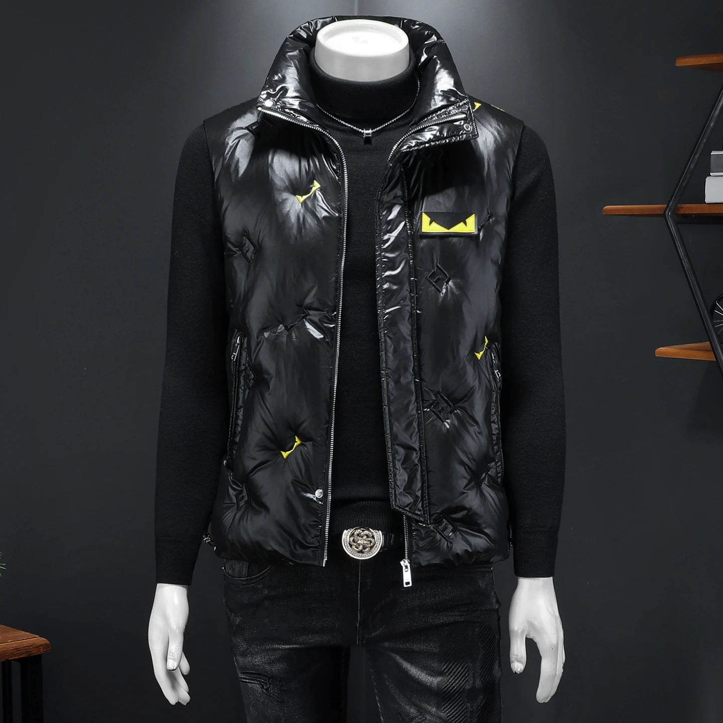 

Модный легкий мужской пуховый жилет с 90% белым пухом, теплый, молодежный, повседневный, зимний, на молнии, цветной