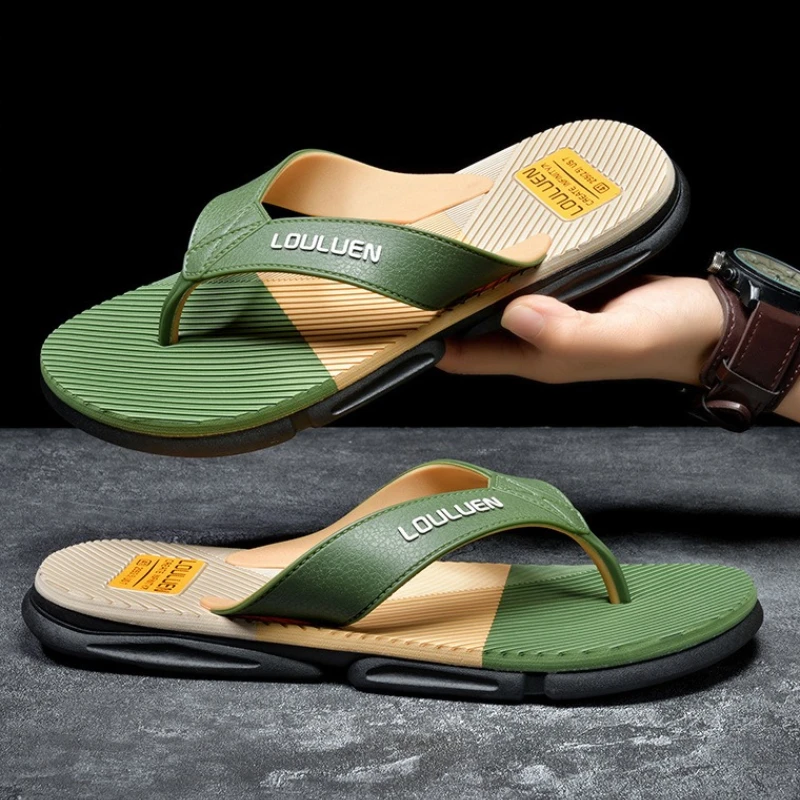 

Ползунки, шлепанцы, мужские тапочки, тренд 2025, летние противоскользящие уличные легкие повседневные пляжные мужские сандалии, домашние шлепанцы для мужчин