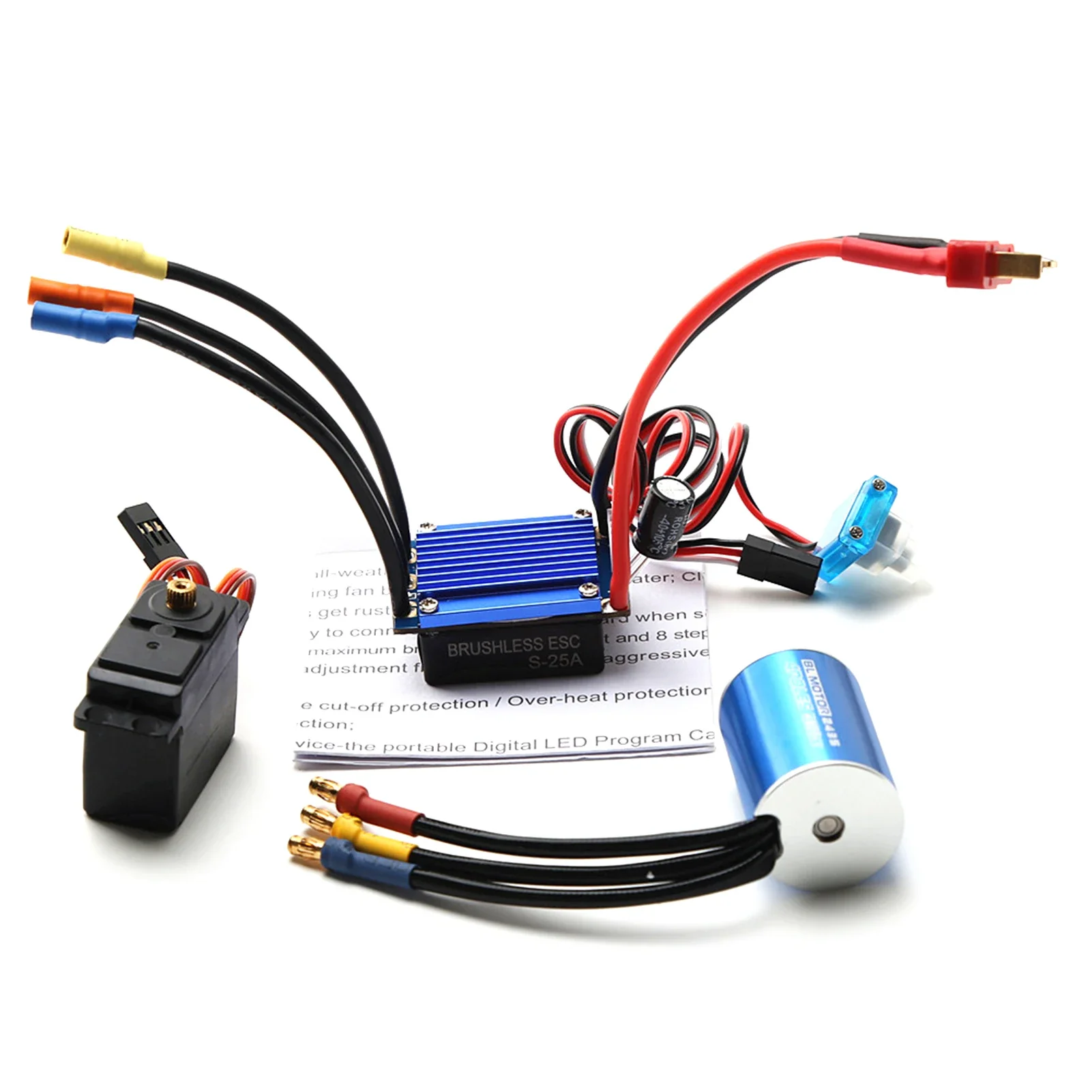%a for 2435 4500KV Brushless Motor and 25A ESC 2.2KG Servo Replacement for  HSP Wltoys 1/16 1/18 Remote Control Truck Car