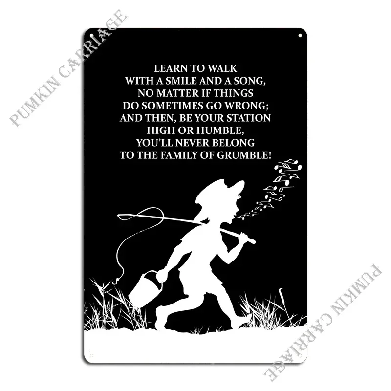 Smile And Sing Metal Plaque Poster Wall Decor Personalized Garage Wall Decor Poster Tin Sign Poster