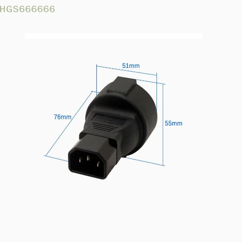 IEC320 C20 to European 3 Pin Power Socket Converter EU Adapter for PDU UPS High Current Support for Server Room Equipment