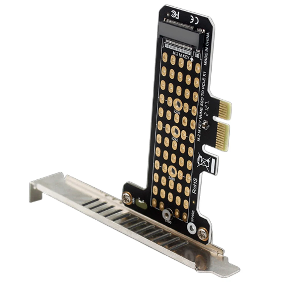 M.2 NVME To PCIe4.0 X1 Expansion Card Adapter Support PCIe X1 X4 X8 X16 Interface with Heat Sink for SSD 2230/2242/2260/2280