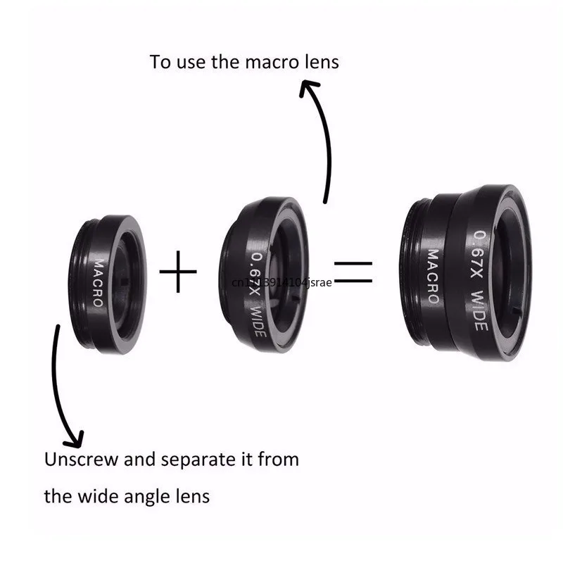 3‑in‑1 Clip‑on Phone Lens Kit Macro Wide Angle Fisheye Mobile Phone External Camera Lens Universal Clip Smartphone Lens