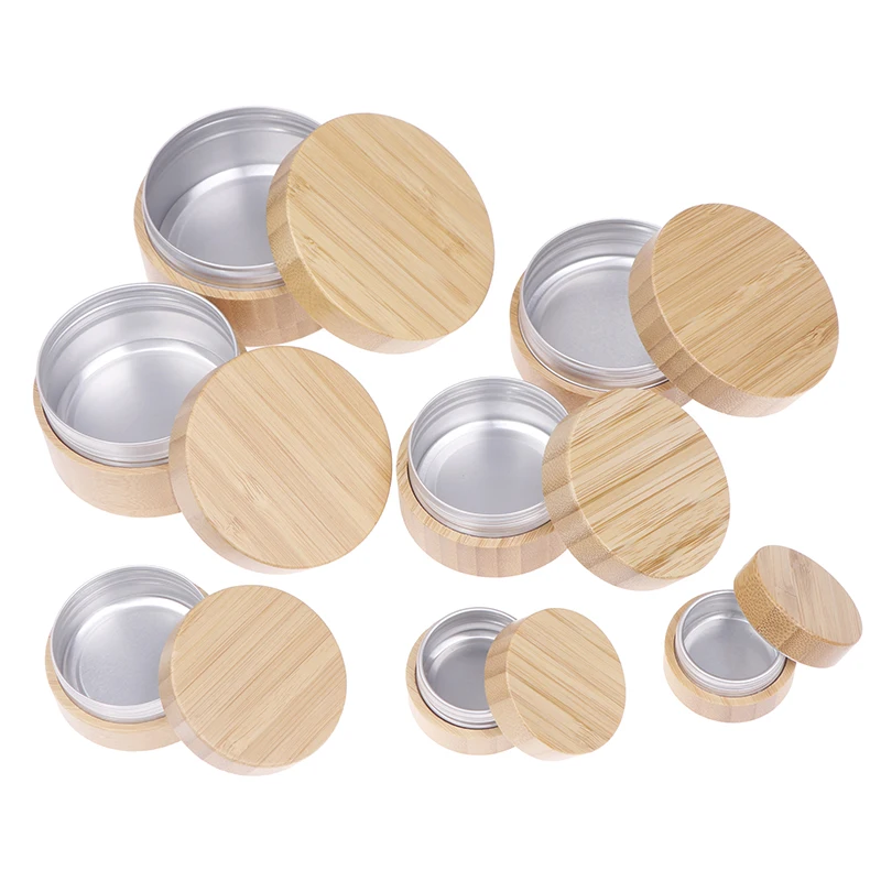 

Bamboo Bottle Cream Jar Nail Art Mask Cream Refillable Empty Cosmetic Makeup Container Bottle Storage Box 10/15/30/50/60/80/100g