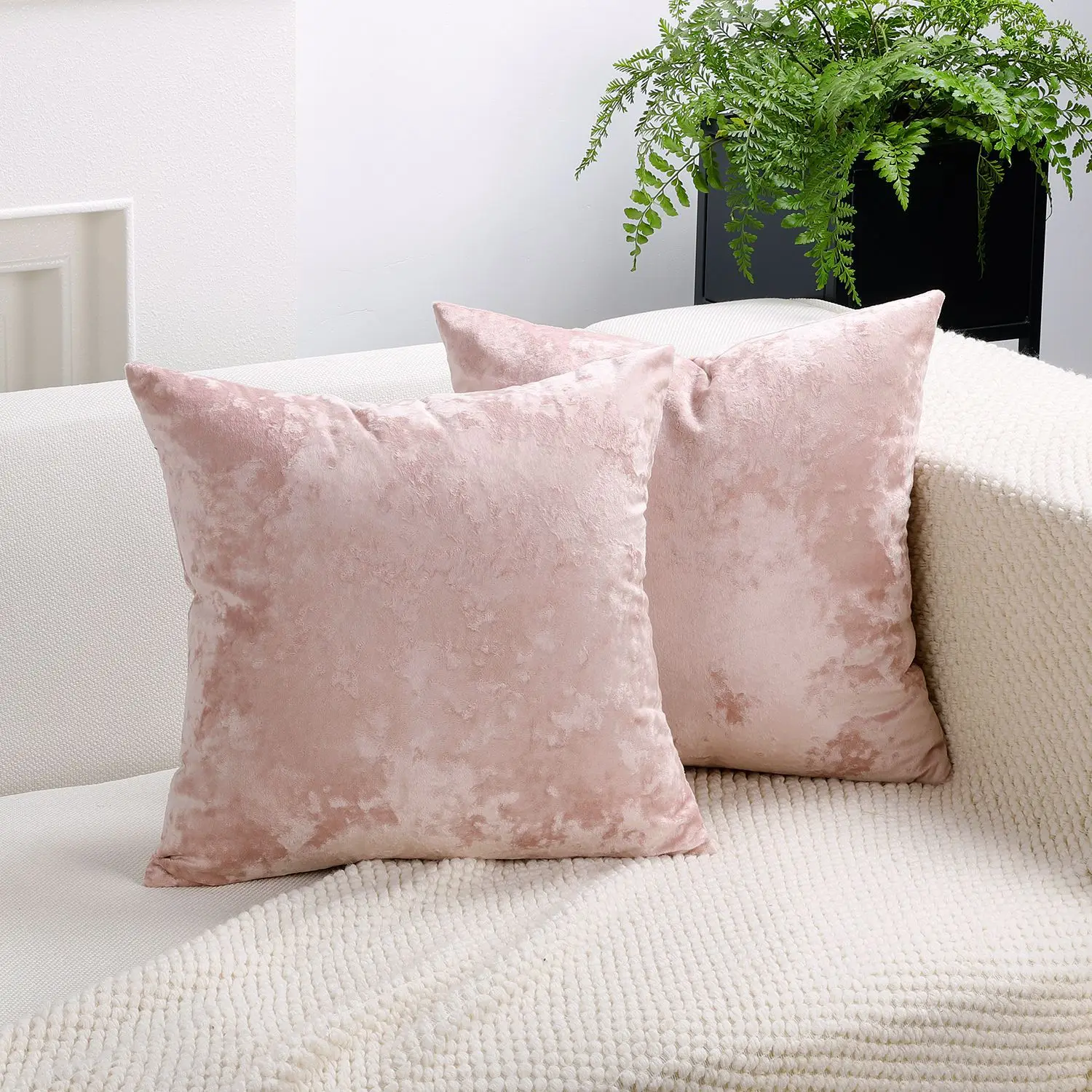 2pc Minimalist Dust-Proof Throw Pillow Cover Wrinkle-Resistant Soft Throw Pillow Cover All-Season Breathable Throw Pillow Covers