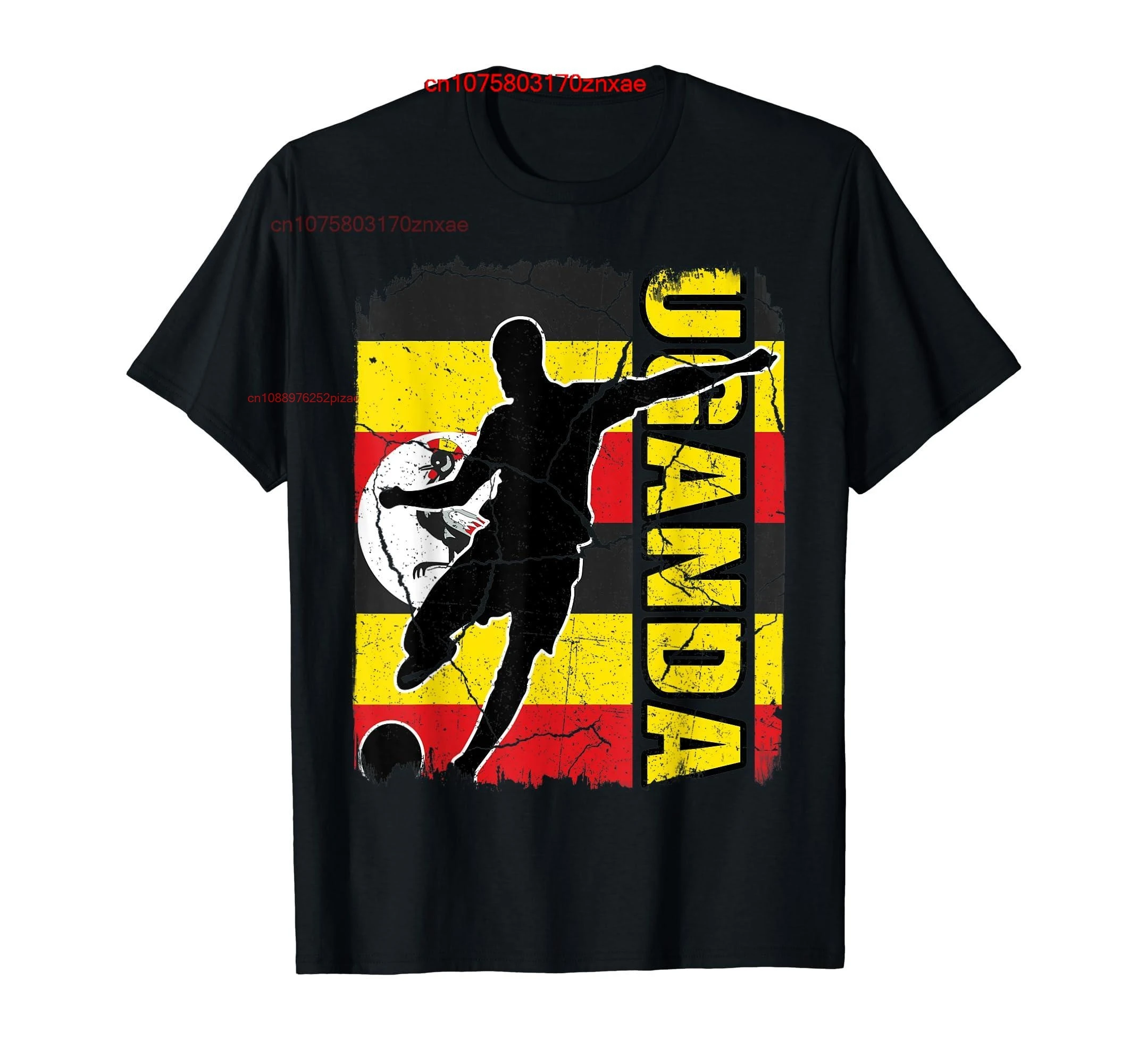 Men Fashion Uganda - 100% Cotton Uganda Soccer Ugandan Flag