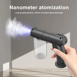 Nebulizador eléctrico inalámbrico para desinfectar, máquina pulverizadora de desinfección de vapor, recargable por USB, para herramientas de jardín, 280ml