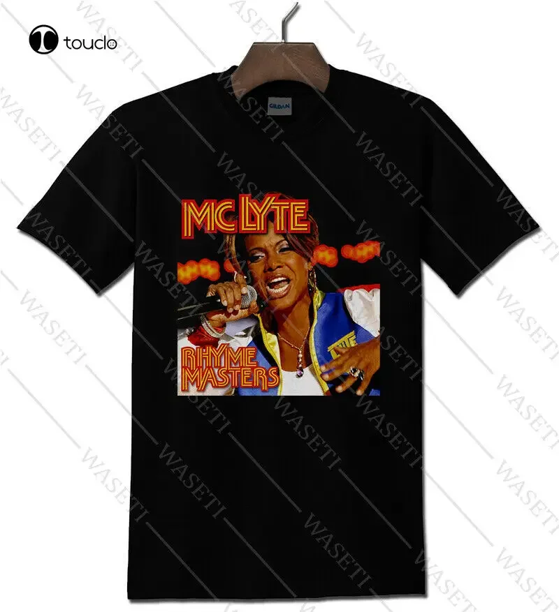 Mc Lyte - Rhyme Masters Hip Hop Rap Black T-Shirt Tee Shirt Custom Aldult Teen Unisex Digital Printing Fashion Funny New