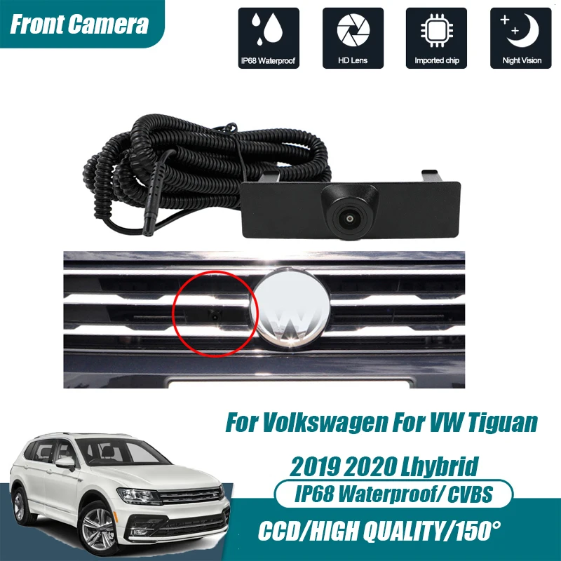 

Car Front View Parking CCD Night Vision LOGO Camera Wide Angle 150° Waterproof For Volkswagen For VW Tiguan 2019 2020 CVBS HD