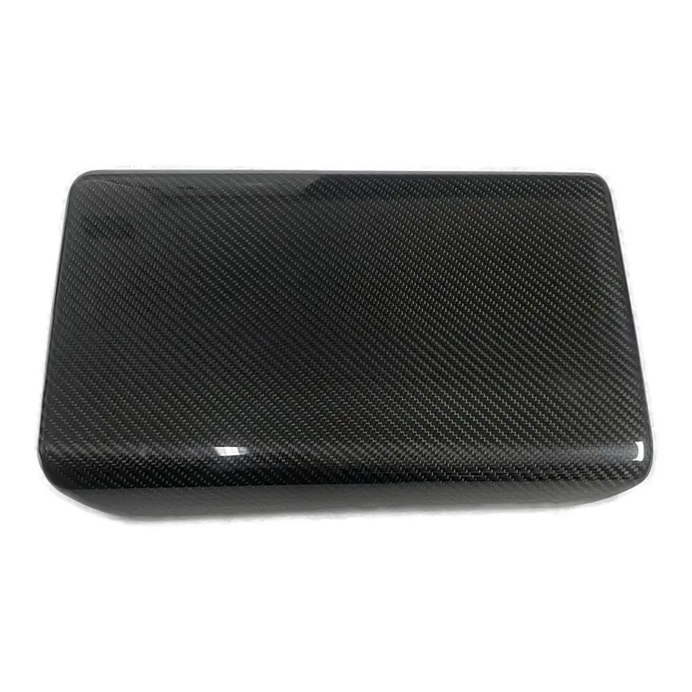 For  Model 3 Model Y 2020-2022 Car Interior Carbon Fiber Center Console Armrest Storage Box Lid Panel Cover Trim