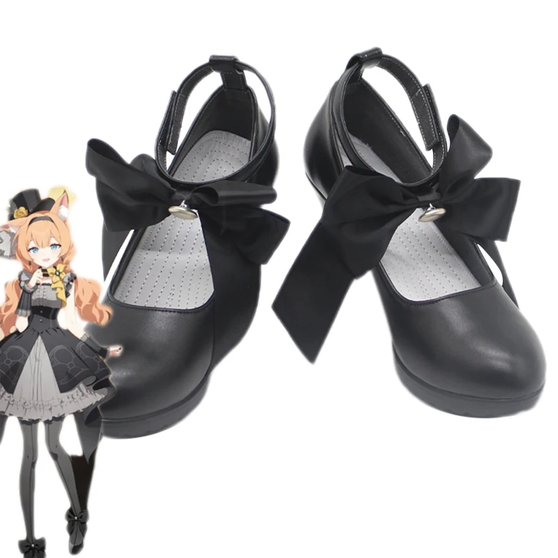 لعبة الأزرق الأرشيف Iochi Mari تأثيري أحذية الكبار للجنسين جلدية عالية الكعب أحذية سوداء زي الهالوين الدعائم الملحقات