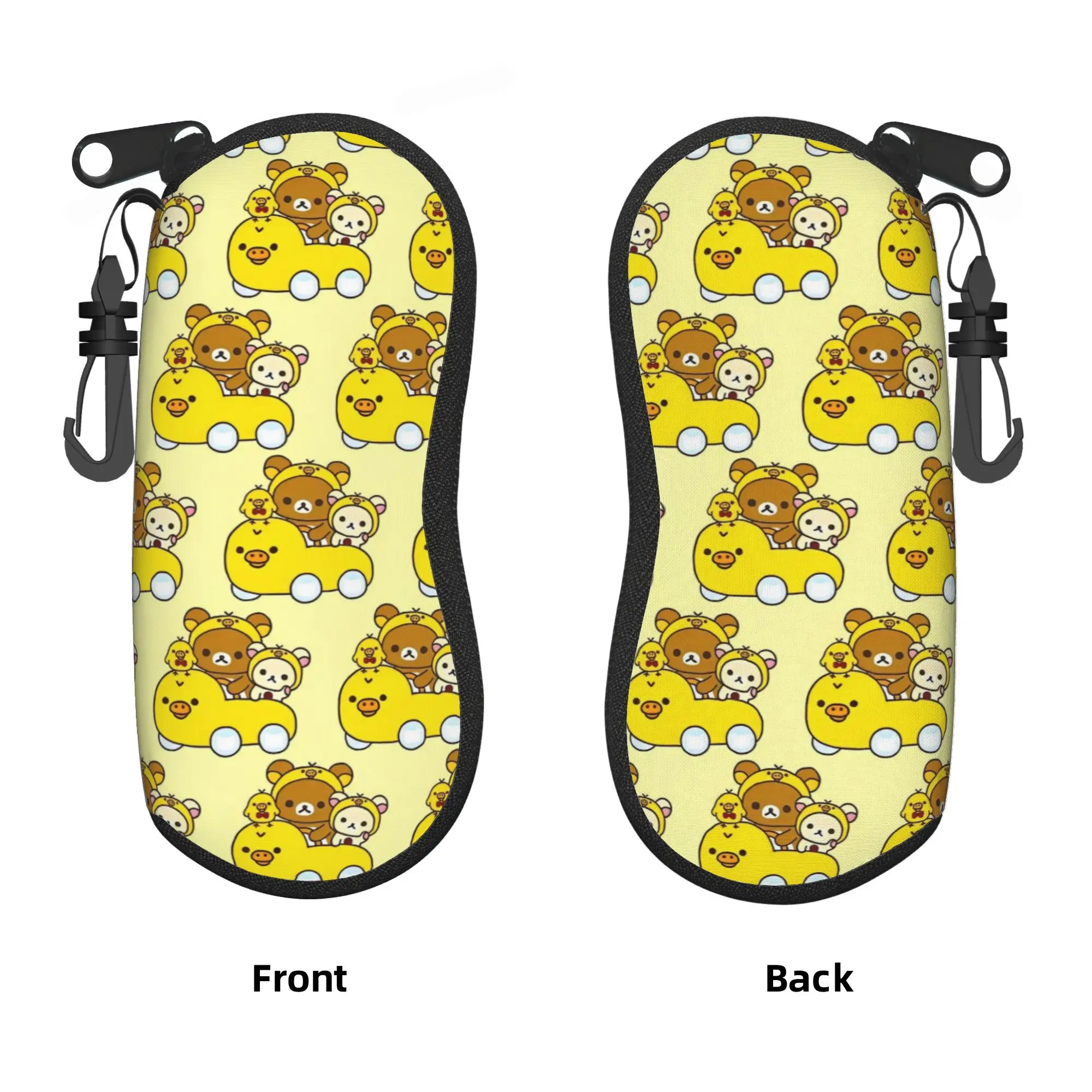 Cartoon Rilakkuma Anime Girls Glasses Case Cover  Custom Sunglasses Pouch Male Female Outdoor Eyeglass Cases Cover Eyewear Box