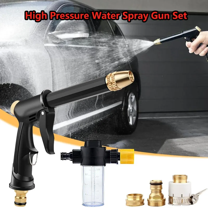 

1 Set High Pressure Spray Water Gun Washing Garden Watering Hose Nozzle Sprinkler Car Cleaning Wash Tool Kits Auto Washer Guns